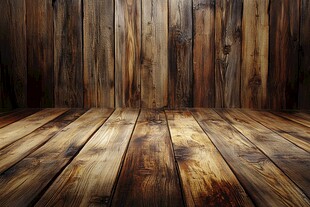 复古木质墙面与地板场景