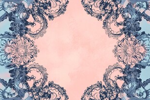 复古花卉边框背景图案