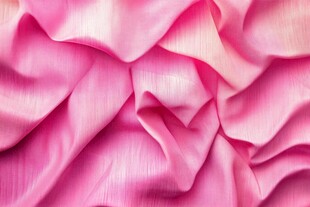 粉色褶皱丝绸面料特写