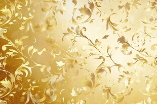 金色华丽花卉纹理背景图