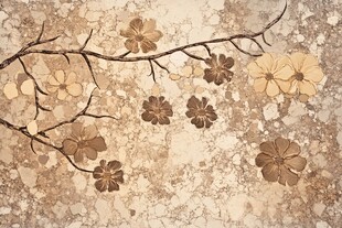 复古风花枝纹理背景图