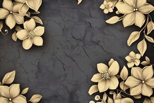 黑金花卉背景图