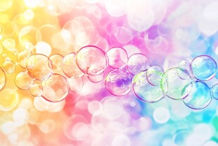 梦幻多彩泡泡背景图