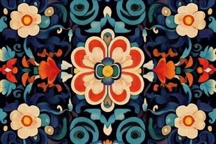 中式传统花卉图案纹样