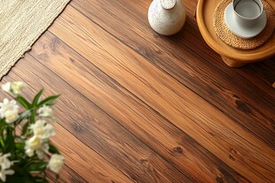 木质地板上的雅致家居一角