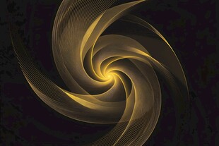金色动感螺旋线条背景图