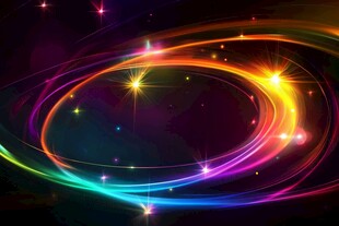 炫彩光影环绕梦幻背景