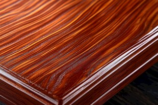 精美红木纹理桌面特写