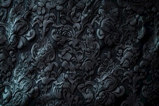深色调精美花纹织物纹理