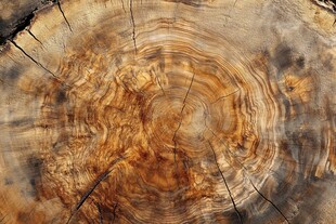 树桩截面纹理特写