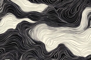 黑白线条动感抽象纹理图
