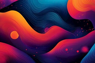 梦幻流体渐变抽象艺术图案