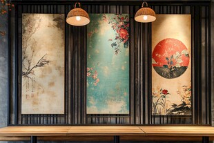 中式挂画营造雅致空间氛围