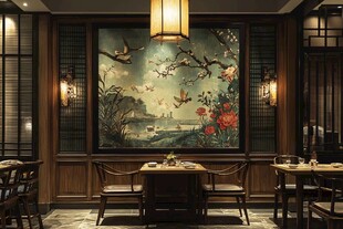 中式餐厅雅致古典用餐环境