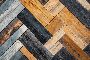 个性拼色木地板纹理特写