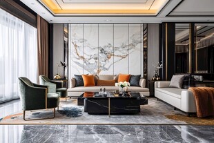 现代轻奢风客厅优雅景致