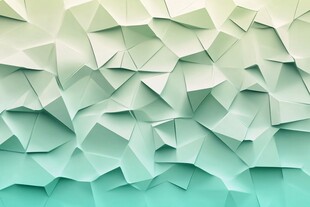 浅绿色立体多边形几何背景