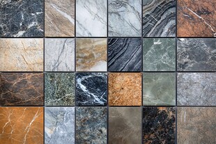 多样大理石纹理瓷砖展示
