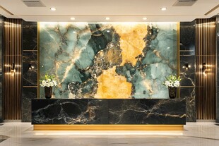 奢华大理石前台接待区设计