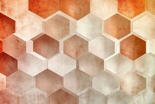 复古六边形几何纹理背景