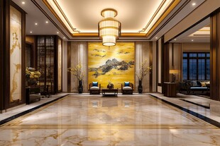 中式豪华大厅尽显典雅风范