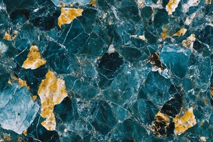 蓝绿黄相间的大理石纹理