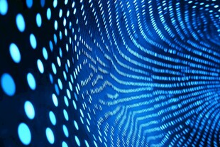 蓝色动感科技点线背景图