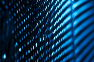 蓝色科技感点状光影背景