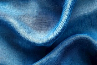 蓝色丝绸布料的柔美纹理