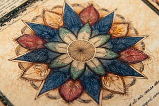 手绘曼陀罗艺术图案