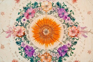 花卉圆形图案装饰艺术