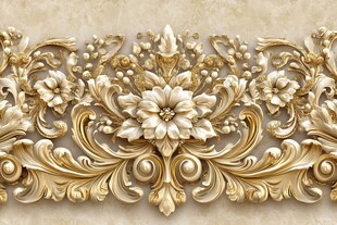 奢华金色雕花装饰图案