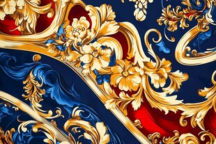 华丽复古风巴洛克花纹图案