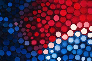 多彩圆点抽象艺术图案