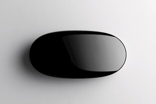 黑色椭圆光滑物体特写