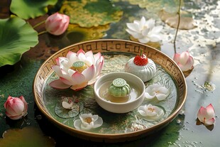 荷塘雅韵 荷香茶点静时光
