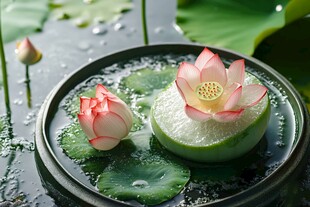 碗中荷花静美水生景致