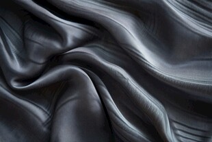 深灰色丝绸面料纹理特写