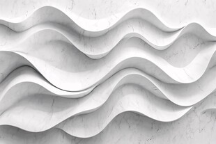 白色波浪纹理立体墙面