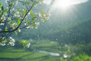 春日繁花 阳光洒落绿意间