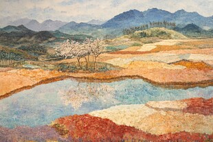 春日田园山水风光画