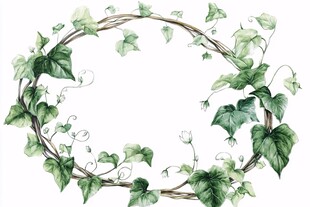常春藤花环插画