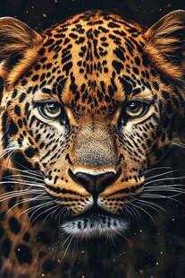 猎豹特写 野性目光与花纹