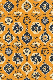 复古花卉图案背景纹理