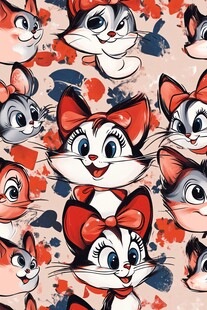 可爱猫咪图案设计