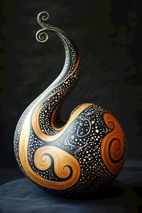 手绘装饰葫芦艺术品