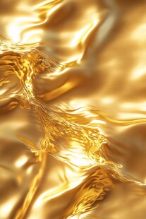 金色液体流动特效画面