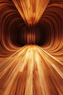 木质隧道空间的奇幻视觉