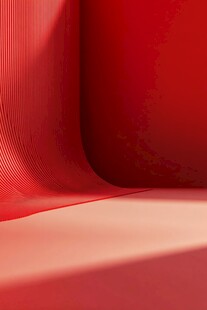 红色质感空间角落特写