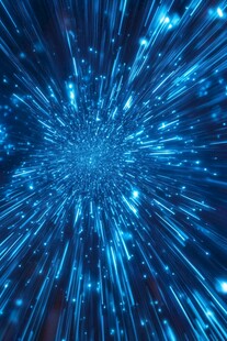 蓝色光效星爆动态背景图